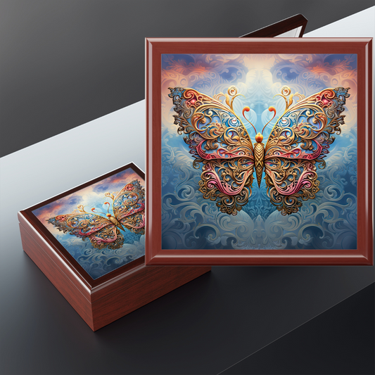 Elegant Butterfly Jewelry/Keepsake Box