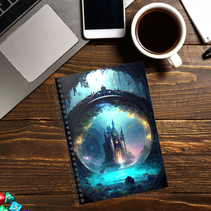 Fantasy Castle Ruled Line Spiral Notebook