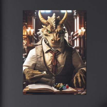 Draconic Dungeon Master- Canvas Wall Art