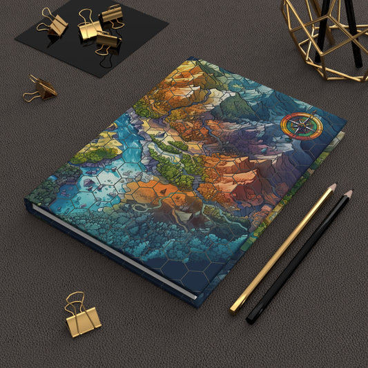 Fantasy Map- Blank Lined Hardcover Notebook