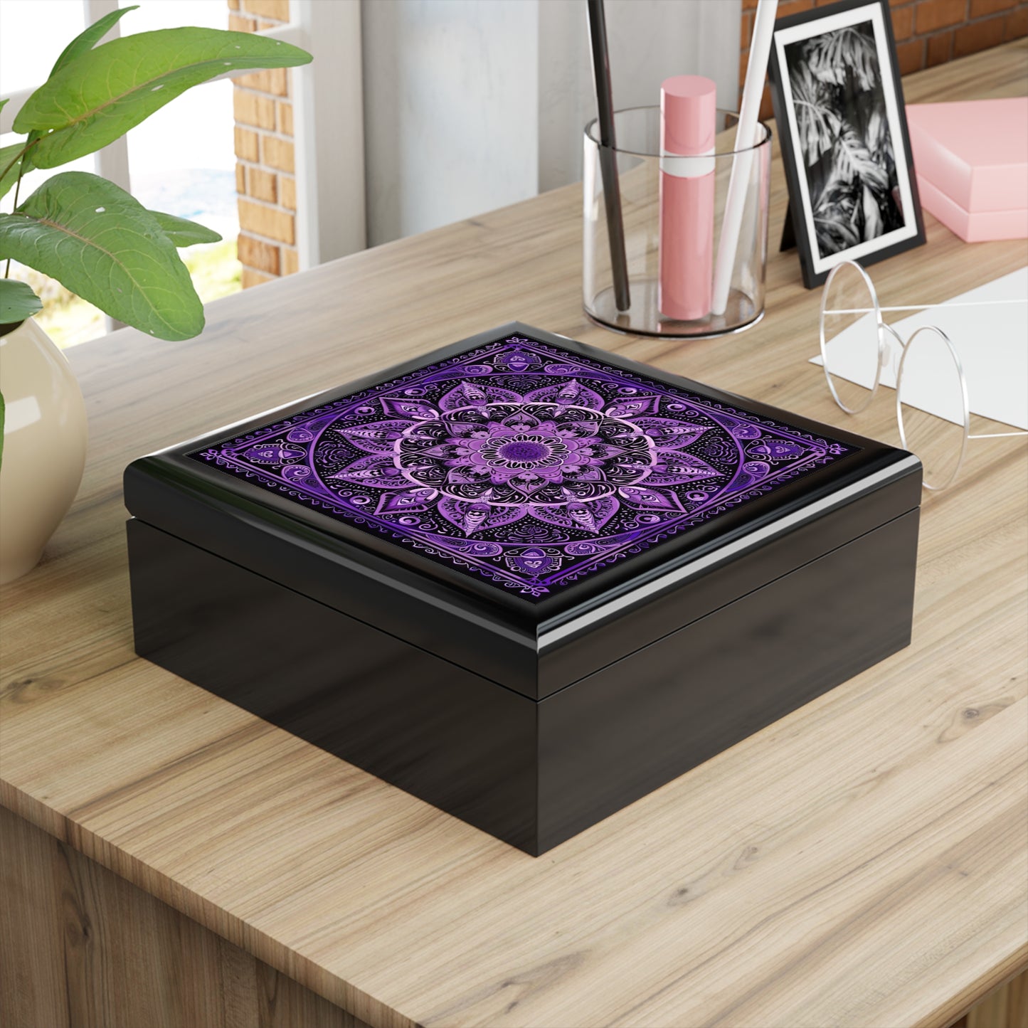 Purple Mandala Jewelry/Keepsake Box