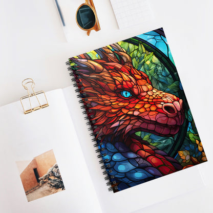 Fantasy Red Dragon- Spiral Notebook