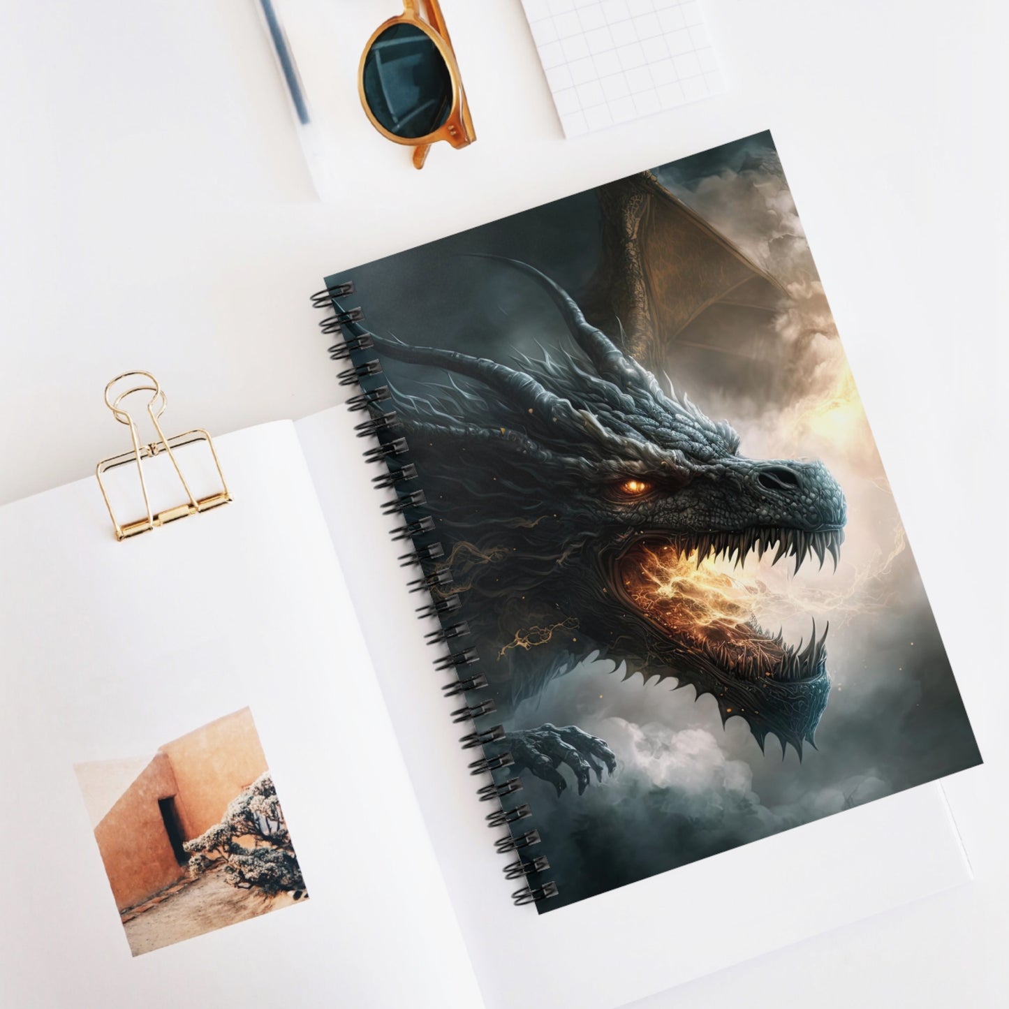 Dragon and Clouds- Spiral Notebook