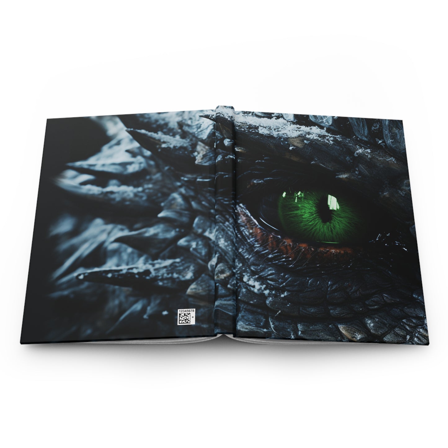 Green Dragon Eye- Blank Hardcover Notebook