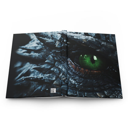 Green Dragon Eye- Blank Hardcover Notebook