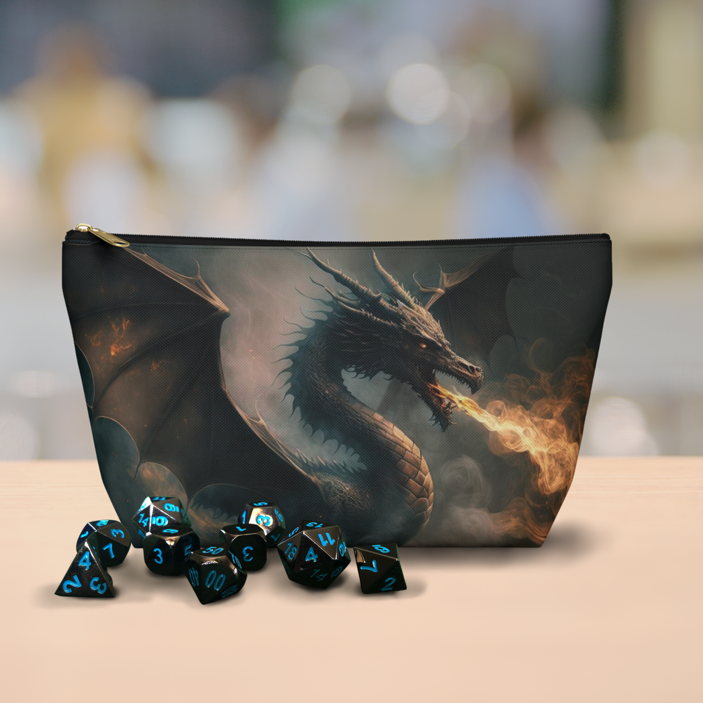 Fire Breathing Dragon- Zippered Pouch