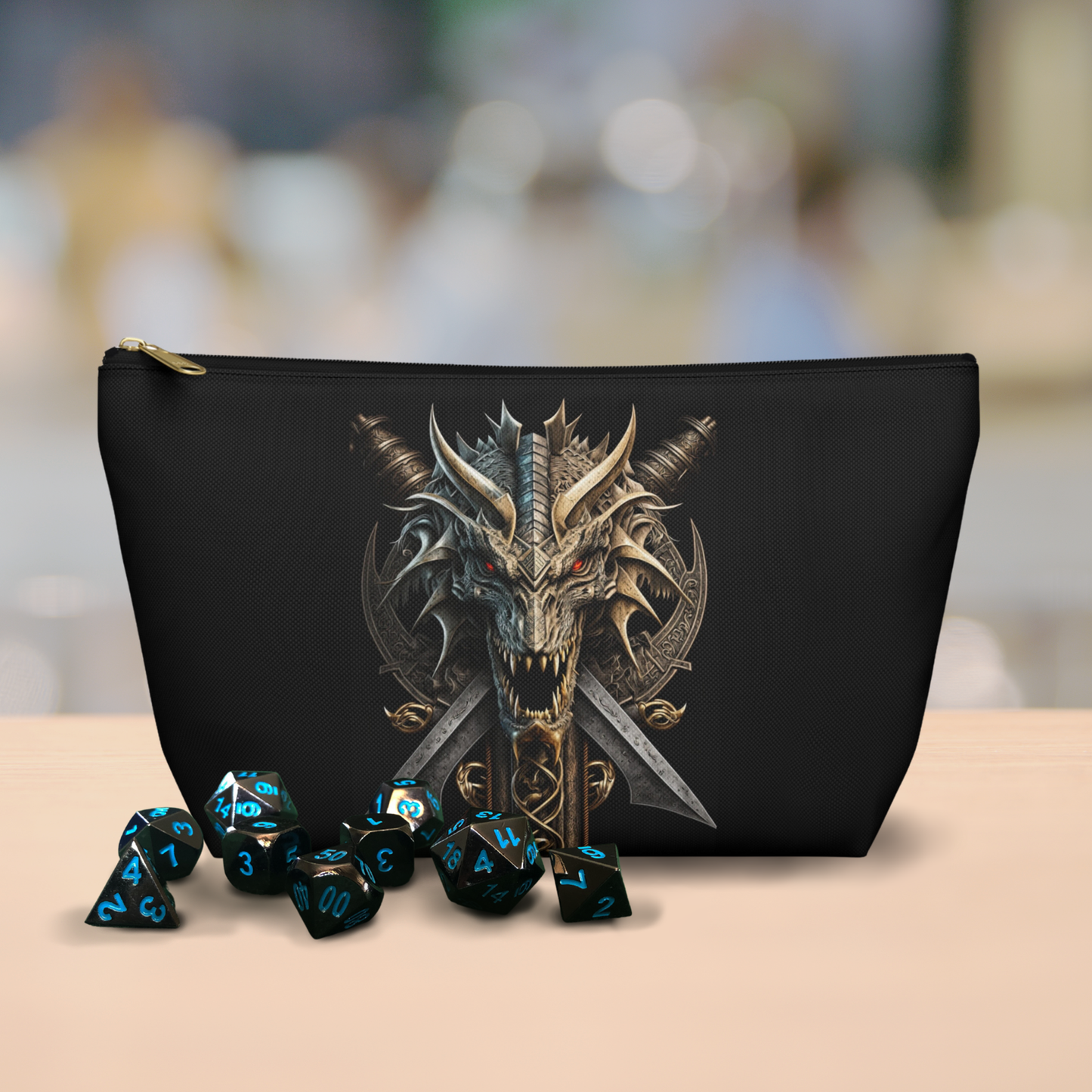 Dragon Skull- Zippered Pouch