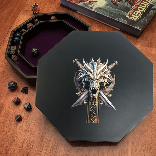 Dice Rolling Tray- Dragon Skull