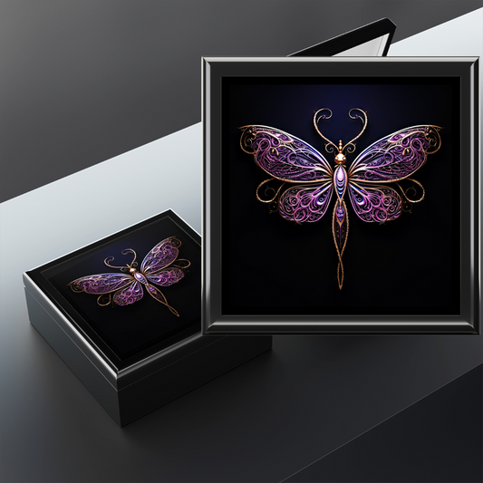 Elegant Dragonfly Jewelry/Keepsake Box