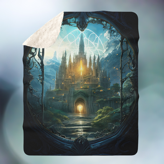 Magical Fairy Castle- Sherpa Fleece Blanket