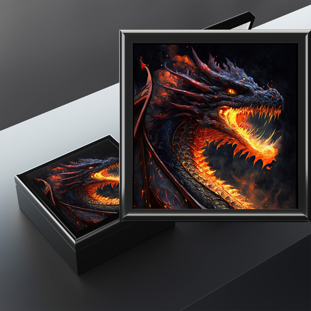 Dragon Fire Box Fire Dragon- Storage/Dice Box – Noble Artisan Designs