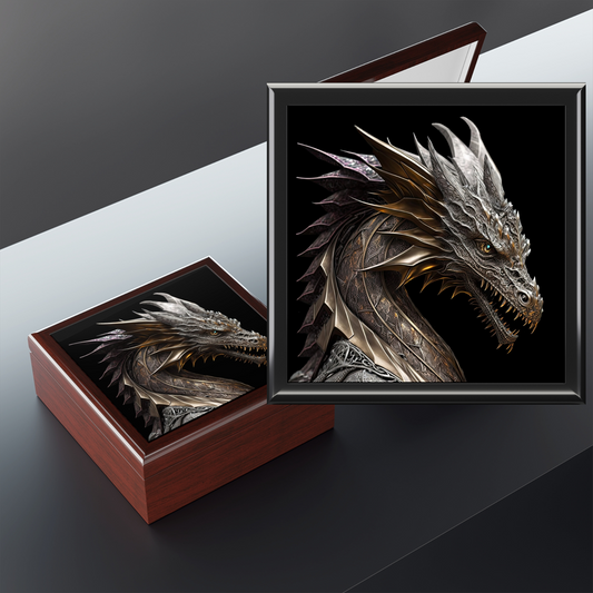 Metallic Dragon Head- Storage/Dice Box