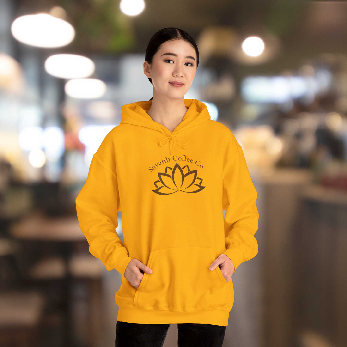 Savanh Coffee Hoodie- Gildan 18500 Hooded Sweatshirt in Gold