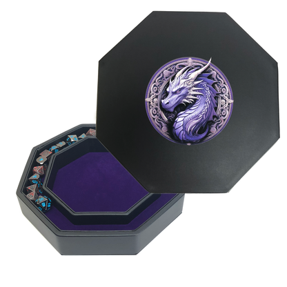 Dice Rolling Tray- Purple Dragon