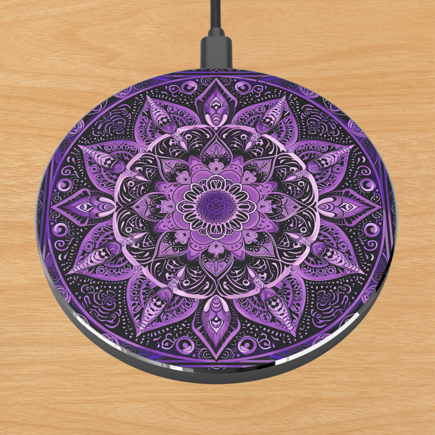 Purple Mandala- Wireless Charger