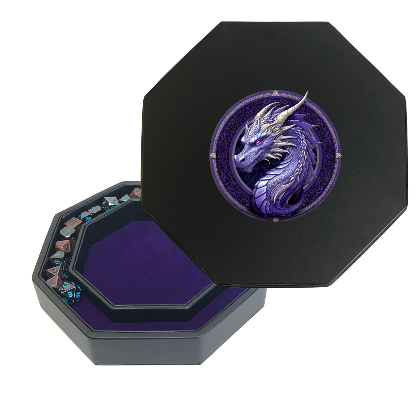 Dice Rolling Tray- Purple Dragon