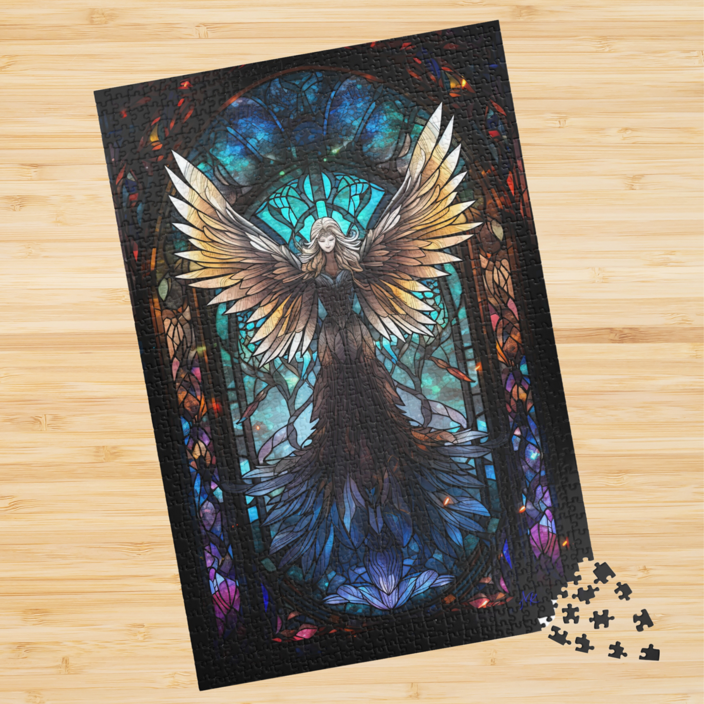 Gothic Angel Stained Glass- Jigsaw Puzzle