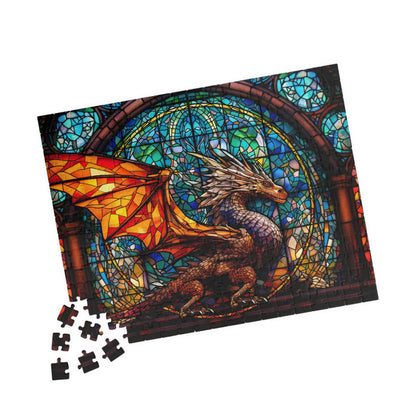 Stained Glass Dragon- Jigsaw Puzzle