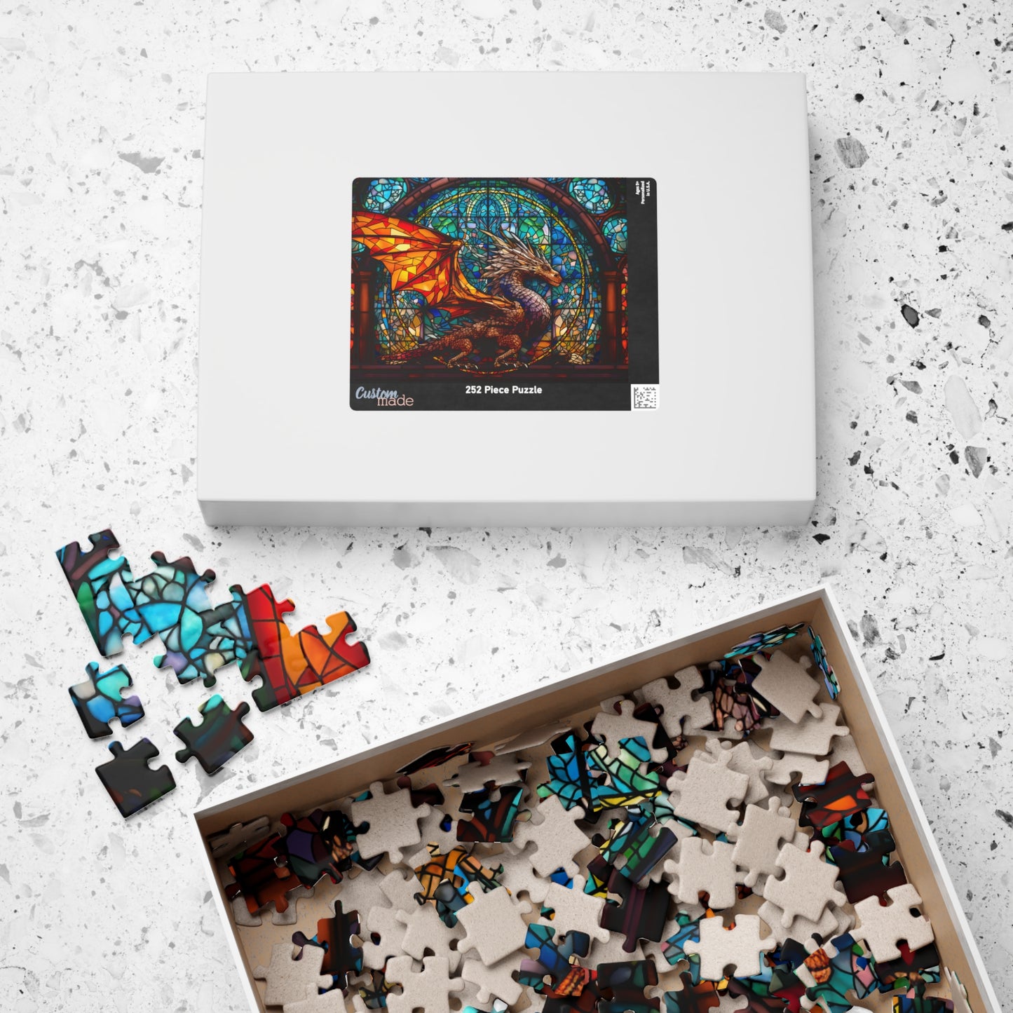 Stained Glass Dragon- Jigsaw Puzzle