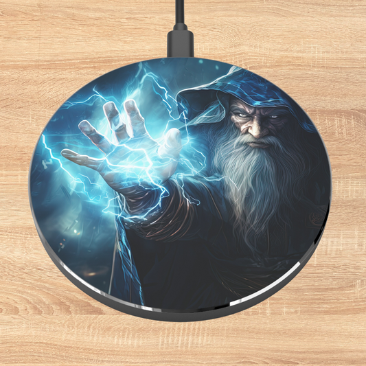 Wizard Casting Lightning Bolt- Wireless Charger