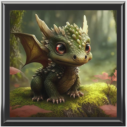 Baby Dragon in Forest- Storage/Dice Box