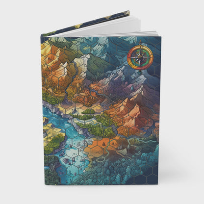 Fantasy Map- Blank Lined Hardcover Notebook