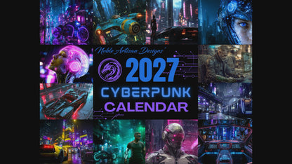 2027 Cyberpunk Wall Calendar