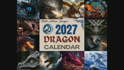 2027 Dragon Wall Calendar