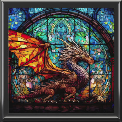 Stained Glass Dragon- Storage/Dice Box