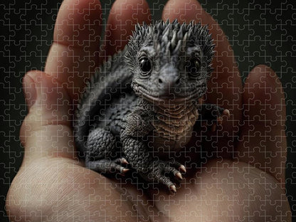 Baby Dragon in Palm - Premium Puzzle