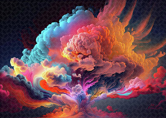 Colored Cloud Explosion - Premium Puzzle