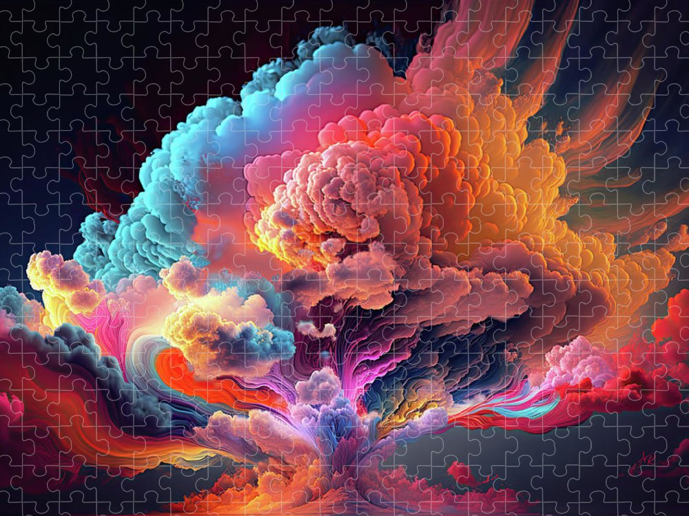 Colored Cloud Explosion - Premium Puzzle