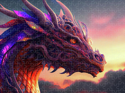 Colorful Intricate Dragon - Premium Puzzle