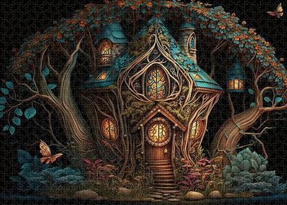 Fairy House Under Tree - Premium Puzzle