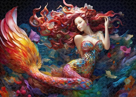 Mermaid In Sea - Premium Puzzle
